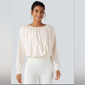 HALARA Soft White Women's Blouse